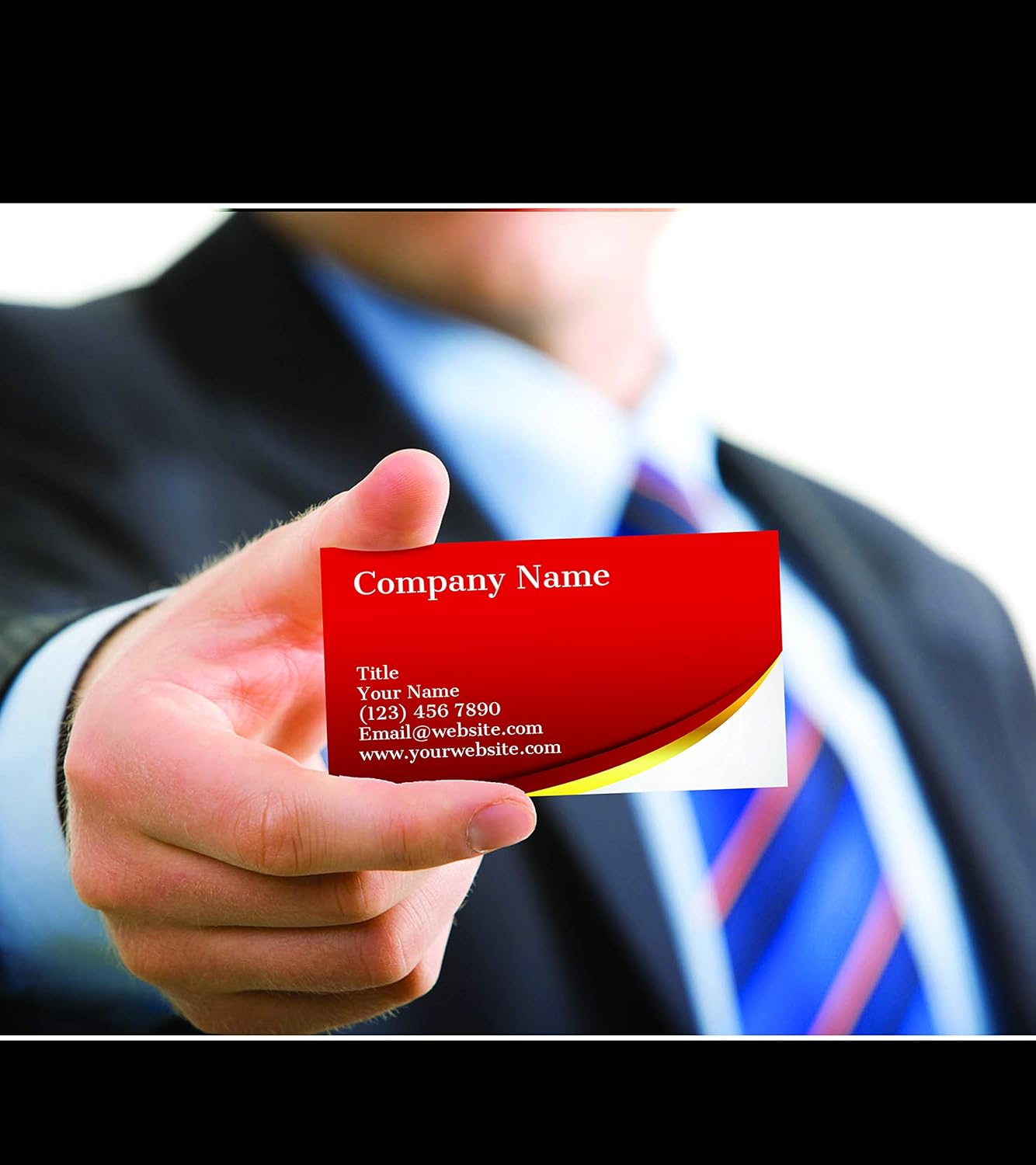 250 Custom Printed Business Cards 16pt Card Stock Real Printing 3.5" x 2