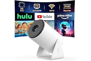 【Built-in Apps | Electric Focus】 TMY Mini Projector with Upgraded HiFi Speaker, Portable 1080P Projector with Auto Keystone, 