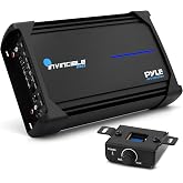 Pyle 2000W 1-Channel Car Amplifier &ndash; Class D MOSFET Monoblock Invincible Series Amp with Bluetooth Audio, Bass Boost, Subsonic Filter, RCA Inputs, Remote Control &amp; Protection Circuitry