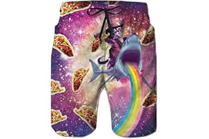 uideazone Men Swim Trunks Drawstring Elastic Waist Quick Dry Beach Shorts with Mesh Lining Swimwear Bathing Suits