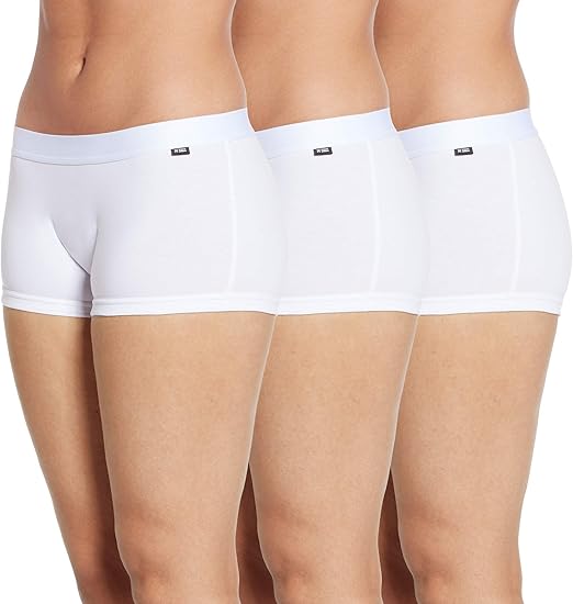 TomboyX Boy Shorts Underwear 3 Pack, UltraSoft Cotton, FormFitting