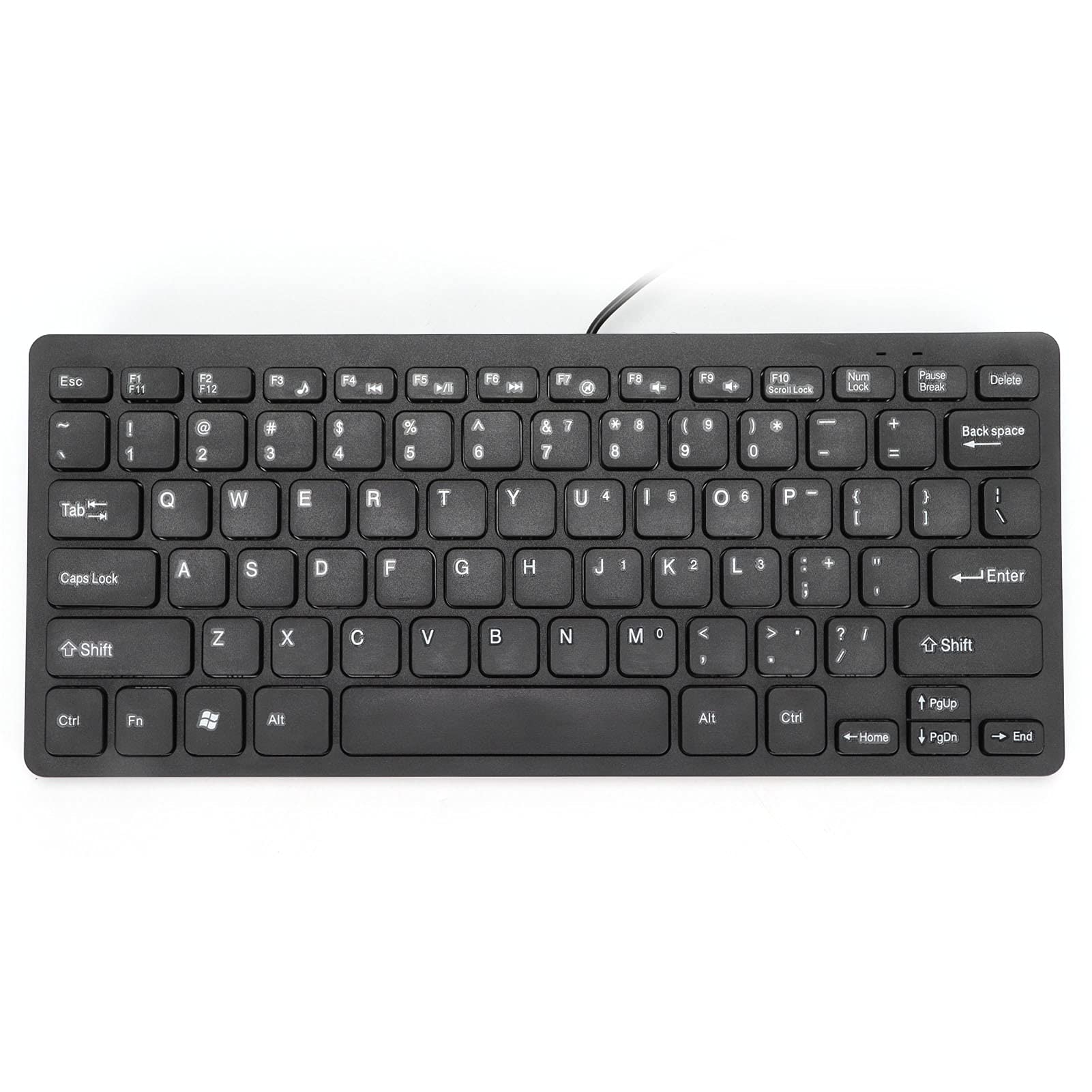 VBESTLIFE Mini Wired Gaming Keyboards, 78 Keys Desktop Laptop Keyboard Waterproof USB Keyboard with Good Touch Feeling, for Home Office(black)