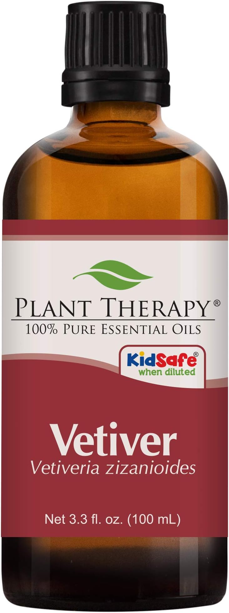 Plant Therapy Vetiver Essential Oil | 100% Pure, Undiluted, Natural Aromatherapy, Therapeutic Grade | 100 mL (3.3 oz)