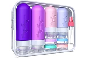 TOCELFFE 18 pack Travel Bottles for Toiletries, Tsa Approved Travel Containers for Toiletries, Silicone Leak Proof Refillable Liquid 3oz 2oz Travel essentials for Shampoo Conditioner Lotion BPA Free