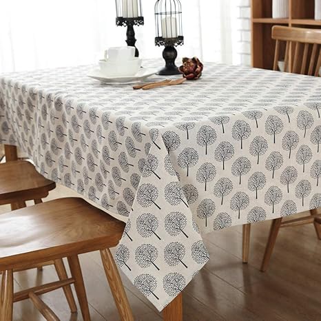 DOTBUY Tischdecke Garten, Weihnachten Volltonfarbe abwaschbar Tischtuch Leinentischdecke Pflegeleicht Fleckschutz Farbe & Grö