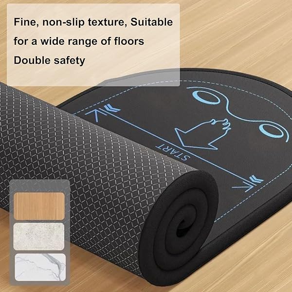 EXERCISE EQUIPMENT MAT FOR AB ROLLER WHEEL, NON-SLIP EXERCISE MAT EXTRA LONG SOUND INSULATION KNEE MAT THE JOINTS PROTECT FOR ABDOMINAL YOGA FLOOR WORKOUTS (YELLOW-BLACK)