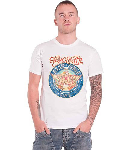 Impact Merchandising Aerosmith Aero Force Men's White Short Sleeve