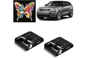 VAITARKLI 2PCS Colorful Flower Butterfly Car Door Lights Projector, Universal Door LED Projector Lights Fit for All Car Models