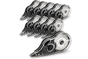 Dicatlon Quick Dry Whiteout Correction Tape Tear Resistant Liquid Paper Pen Shaped Applicator,Highly Suitable for Students,Office Workers,Home,Easy to Use Enhance Study,Work Efficiency 10pcs 39FtX0.2