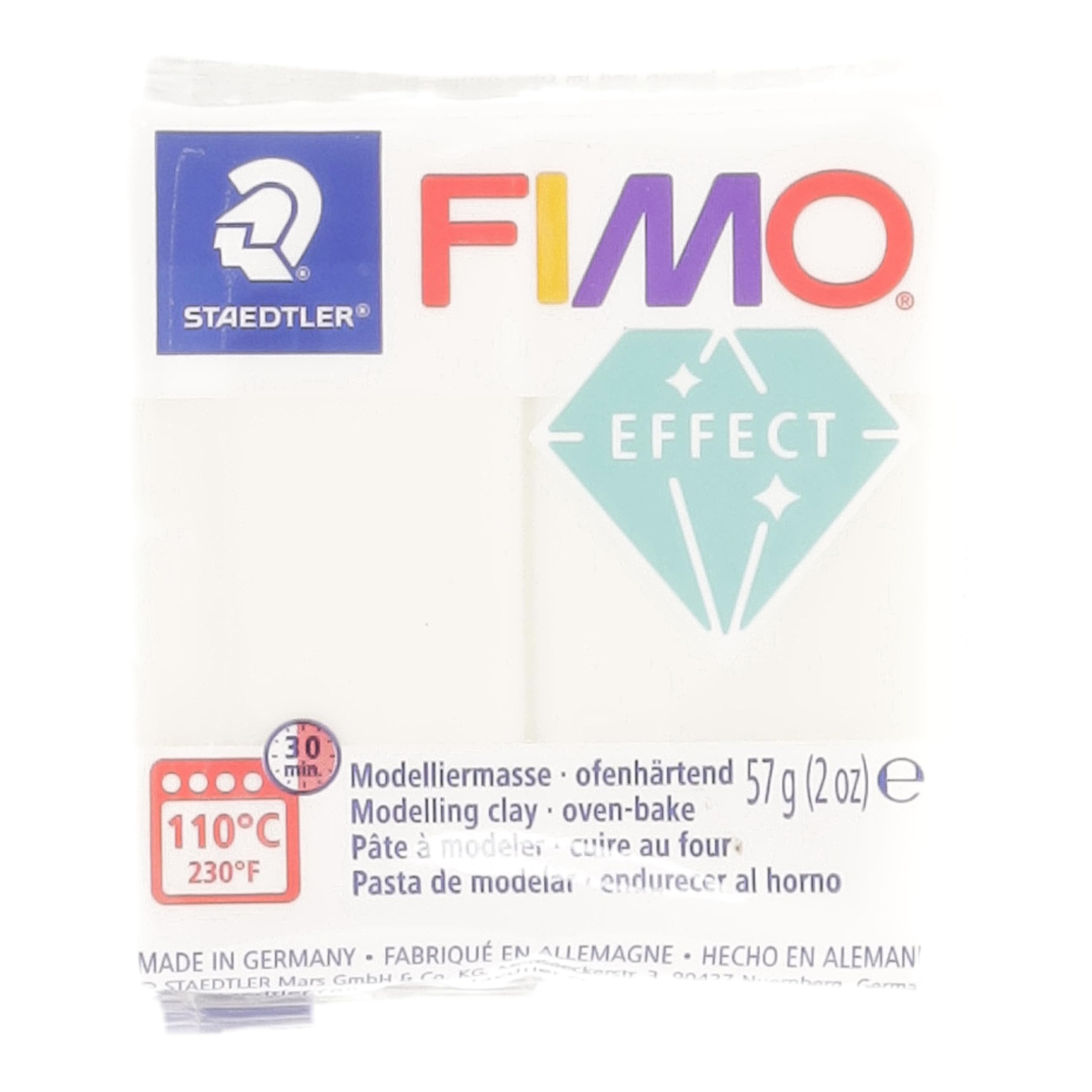 Staedtler FIMO Effects Polymer Clay - -Oven Bake Clay for Jewelry, Sculpting, Luminescent 8020-04