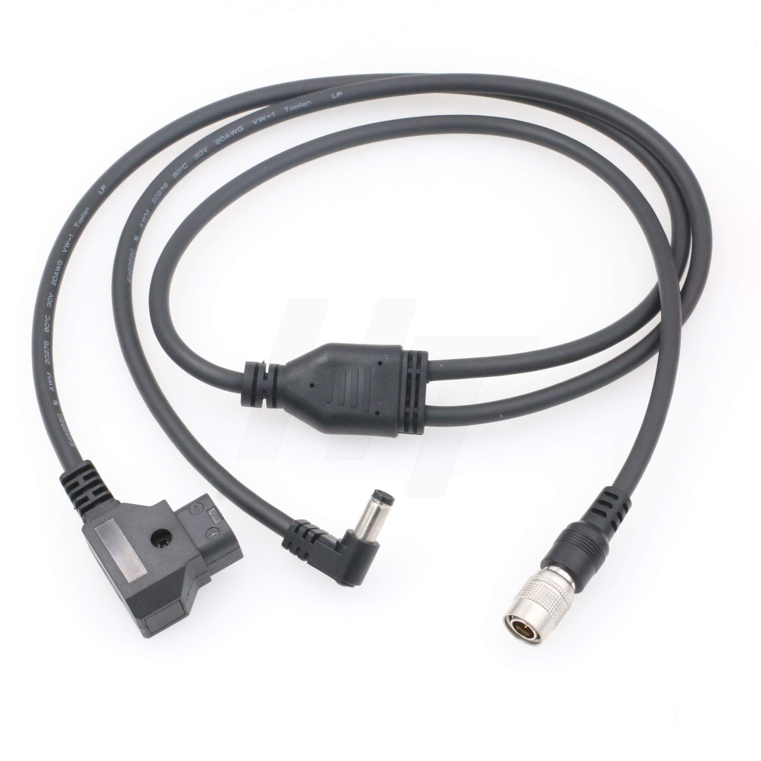 Power Spliter Cable D-tap to Hirose 4 Pin and DC Barrel for Zoom F8, BMCC, Video Assist Monitor