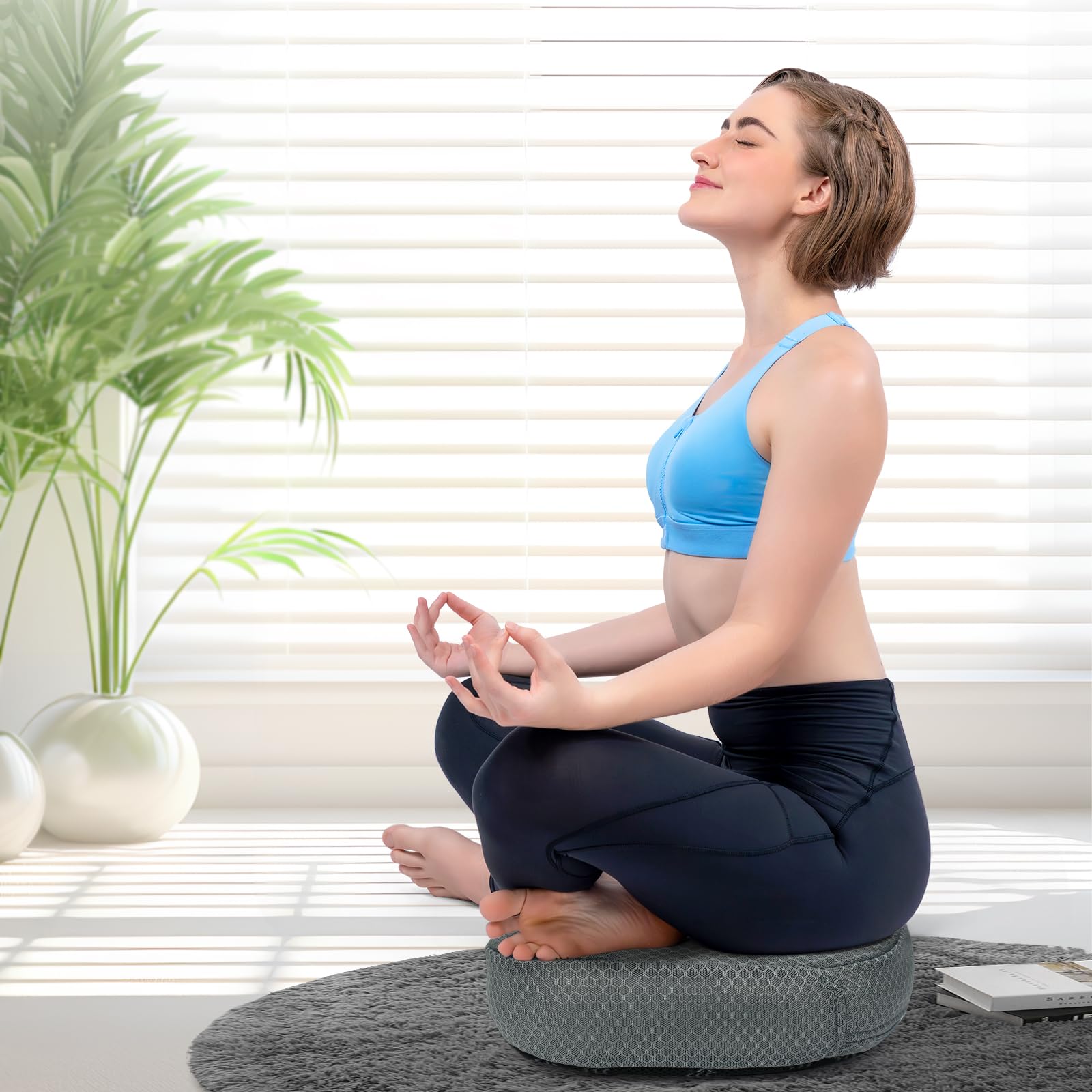 Anycosy Meditation Cushion,Soft Floor Seat Pillow for Outdoor Yoga Tatami Fireplace Living Room - Image 4