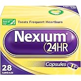 Nexium 24HR Acid Reducer Heartburn Relief Capsules, 28 Count | All-Day and All-Night Protection from Frequent Heartburn, Heartburn Medicine with Esomeprazole Magnesium