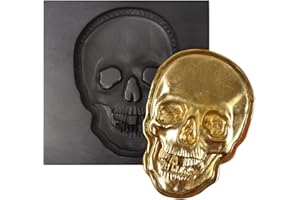 PMC SUPPLIES LLC Small - Skull 3D Graphite Ingot Mold for Precious Metal Casting Gold Silver Copper Melting