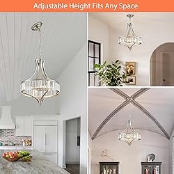 Majhoiw Crystal Chandeliers for Dining Room, Round
