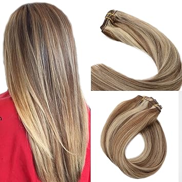 Amazon Com Polestar 70 Gram Clip In Hair Human Hair Extensions 7