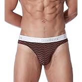 ZONBAILON Men’s Sexy Thong Underwear G-String Bulge Enhancing Ball Pouch T-Back for Male Soft Stretchy Briefs M L XL XXL 3XL