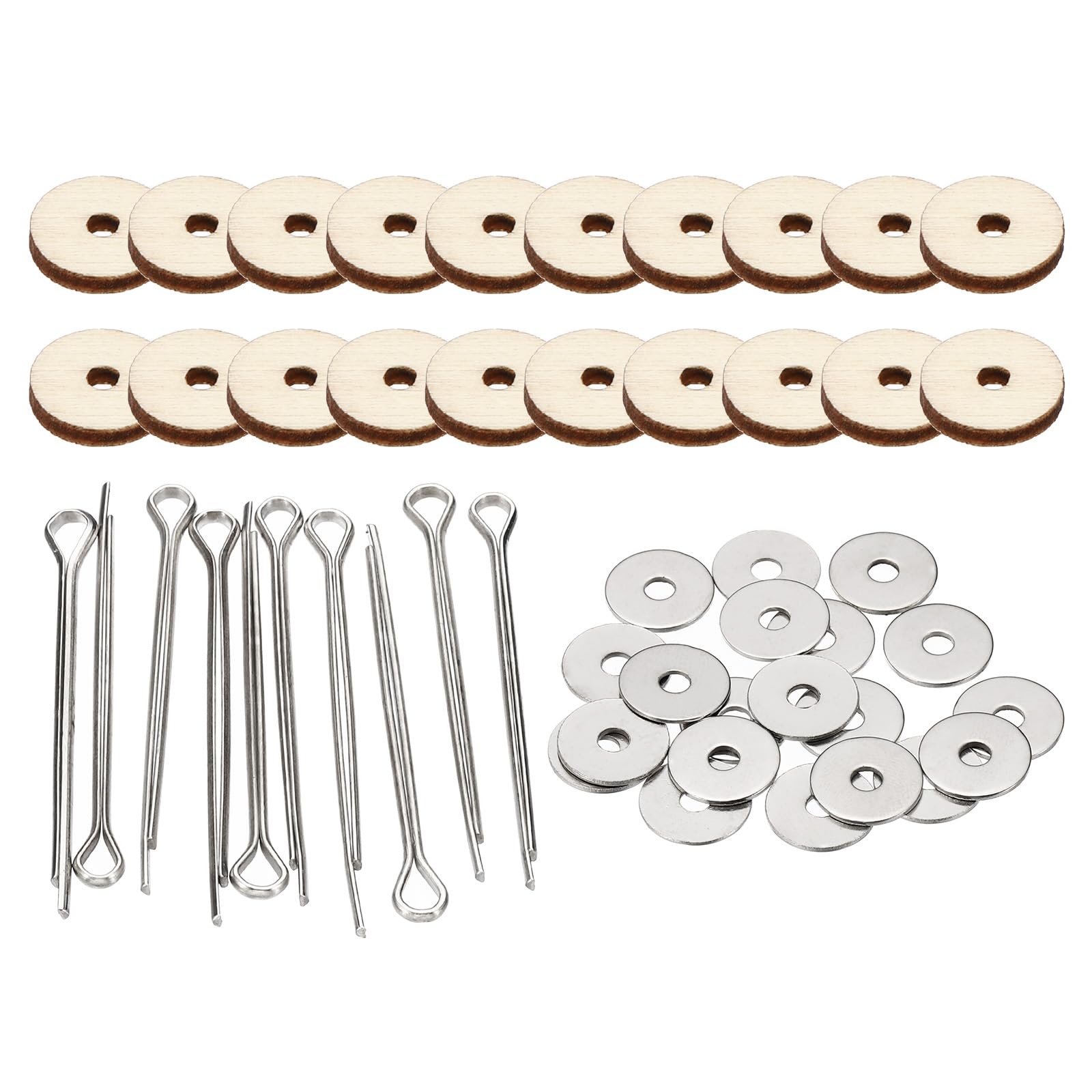 PATIKIL 12mm Doll Joints, 20 Set Removable Cotter Pin Joints Connector and Fiberboard Tray for Bear Limbs Making Head Joints DIY Crafts Accessories