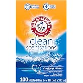 ARM &amp; HAMMER Fabric Softener Dryer Sheets, Purifying Waters, 100 Count | Softens Clothes, Reduces Static Cling, Long-Lasting Freshness
