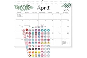 Wall Calendar 2026-2027, 15X12 inch Large Calendar Family Personl Organizer, 21 Months Runs from April 2026 through December 