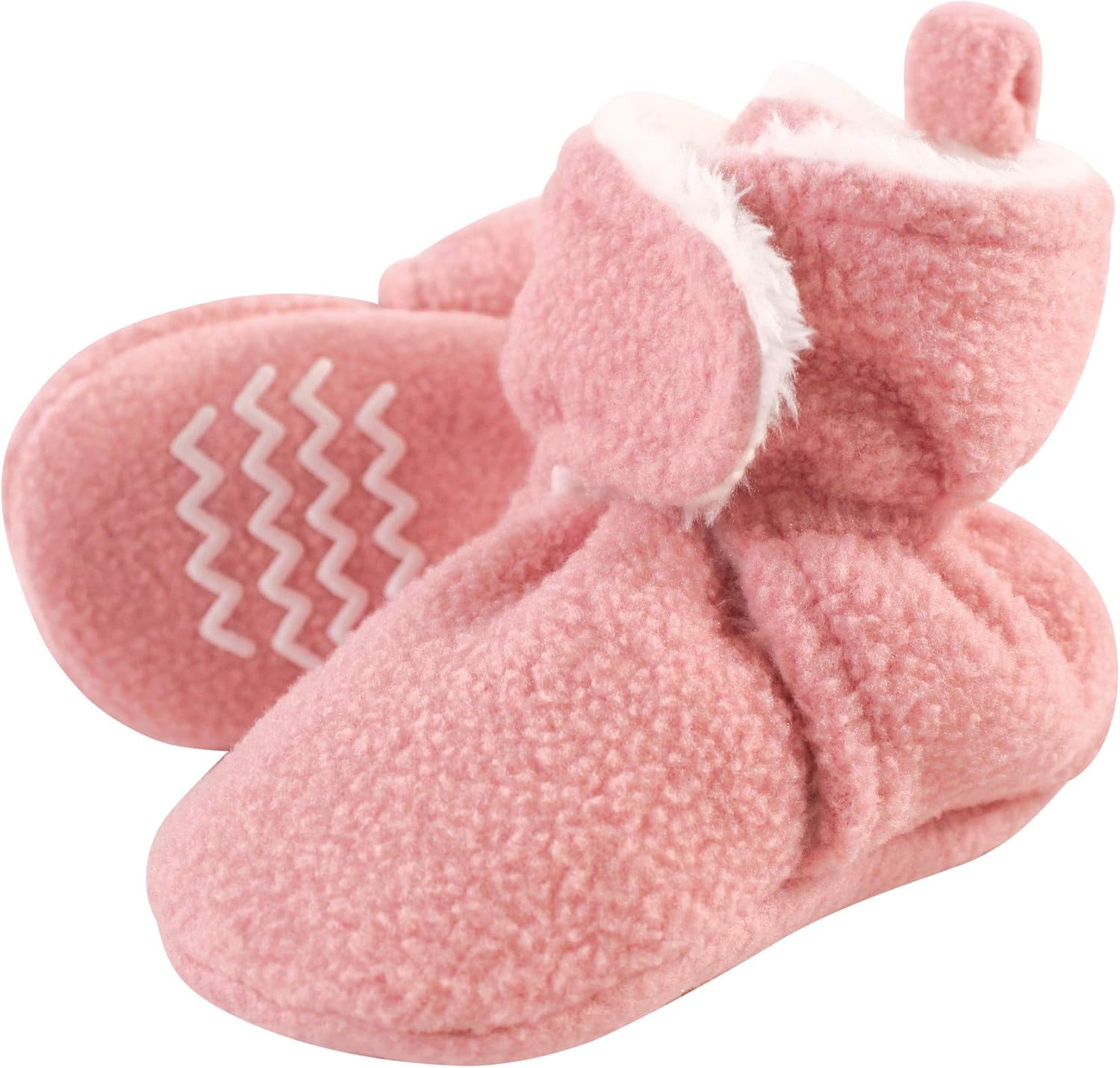 Hudson Baby Unisex Baby Cozy Fleece and Sherpa Booties: Clothing