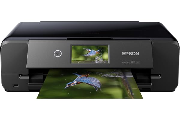 Epson Expression Photo XP-980 Wireless Wide-Format Printer with 6-Colour Claria Ink System, Borderless Printing up to 11" x 1