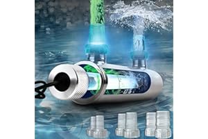 COOSPIDER-REPTA UV Pond Water Clarifier for 20-300 Gallon, UV Sterilizer for Swimming Pool, Spa, Large Fish Tank, Cold Plunge, 12MM/16MM/20MM/Pipe Diameter Available Ultraviolet Clarifier for Green Water