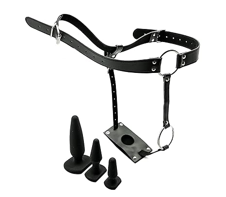 Anal Plug Set mit Haltegurt, 3 unterschiedliche Anastöpsel zum dauerhaften Tragen by BIG DINGELING