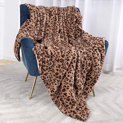 Buy Bonzy Home Luxury Faux Fur Cheetah Throw Blanket Super Soft Fuzzy Cozy Warm Fluffy Plush Hypoallergenic Reversible Blankets For Bed Couch Chair Fall Winter Spring Living Room 60 X 80