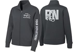 Intriklo Custom Embroidered Nurse Dry Fit Jacket, RN CNA LPN Medical Zip Up Coat,Personalized Nursing Jacket,Gift for Nurse 2
