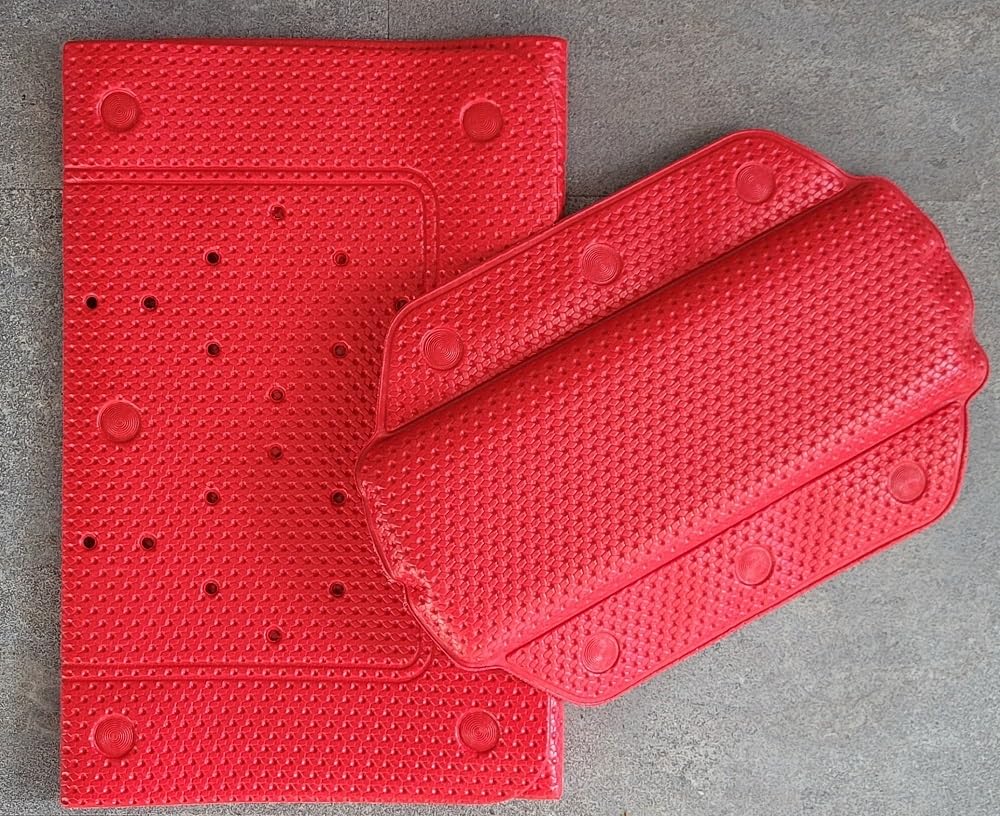 Kleine Wolke Calypso bath mat set 2 pieces, red