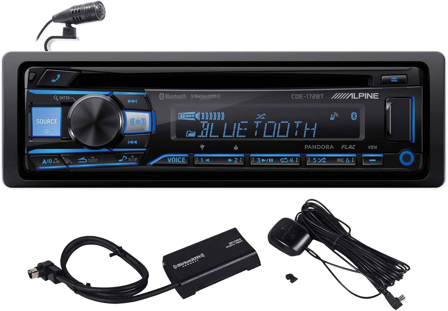 ALPINE CDE-172BT in-Dash Bluetooth CD Receiver Car Stereo USB/AUX+SiriusXM Tuner