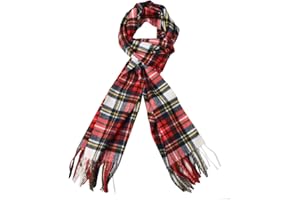 TZ Promise Herringbone Houndstooth Checked Pattern Cashmere Feel Classic Soft Luxurious Winter Scarf For Men Women