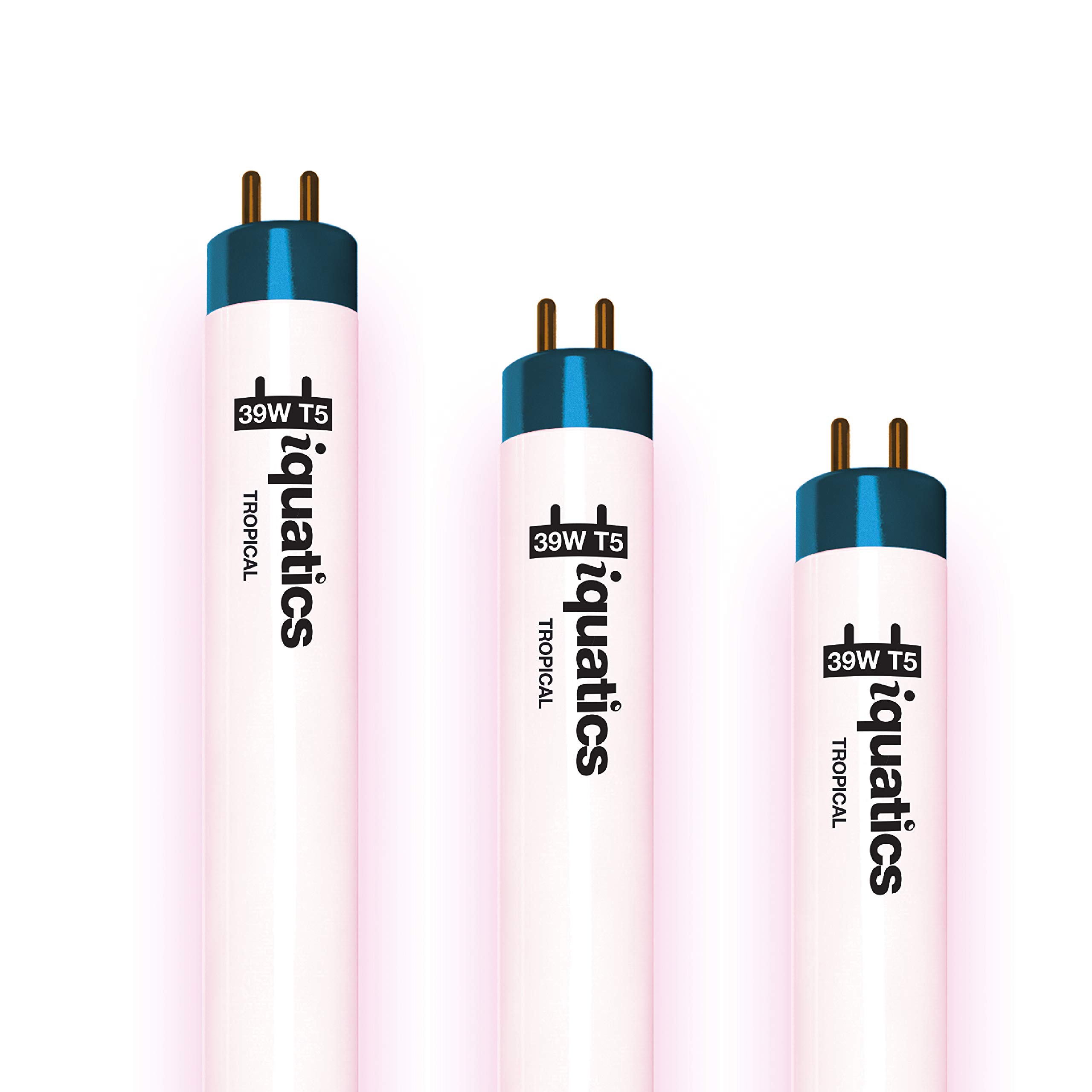 iQuatics Aquarium Tropical Fish Tank Fluorescent Light Bulb T5 (3 Pack), Tropical, 39w 850mm 34"