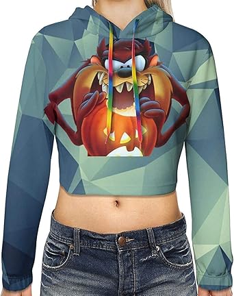looney tunes cropped hoodie