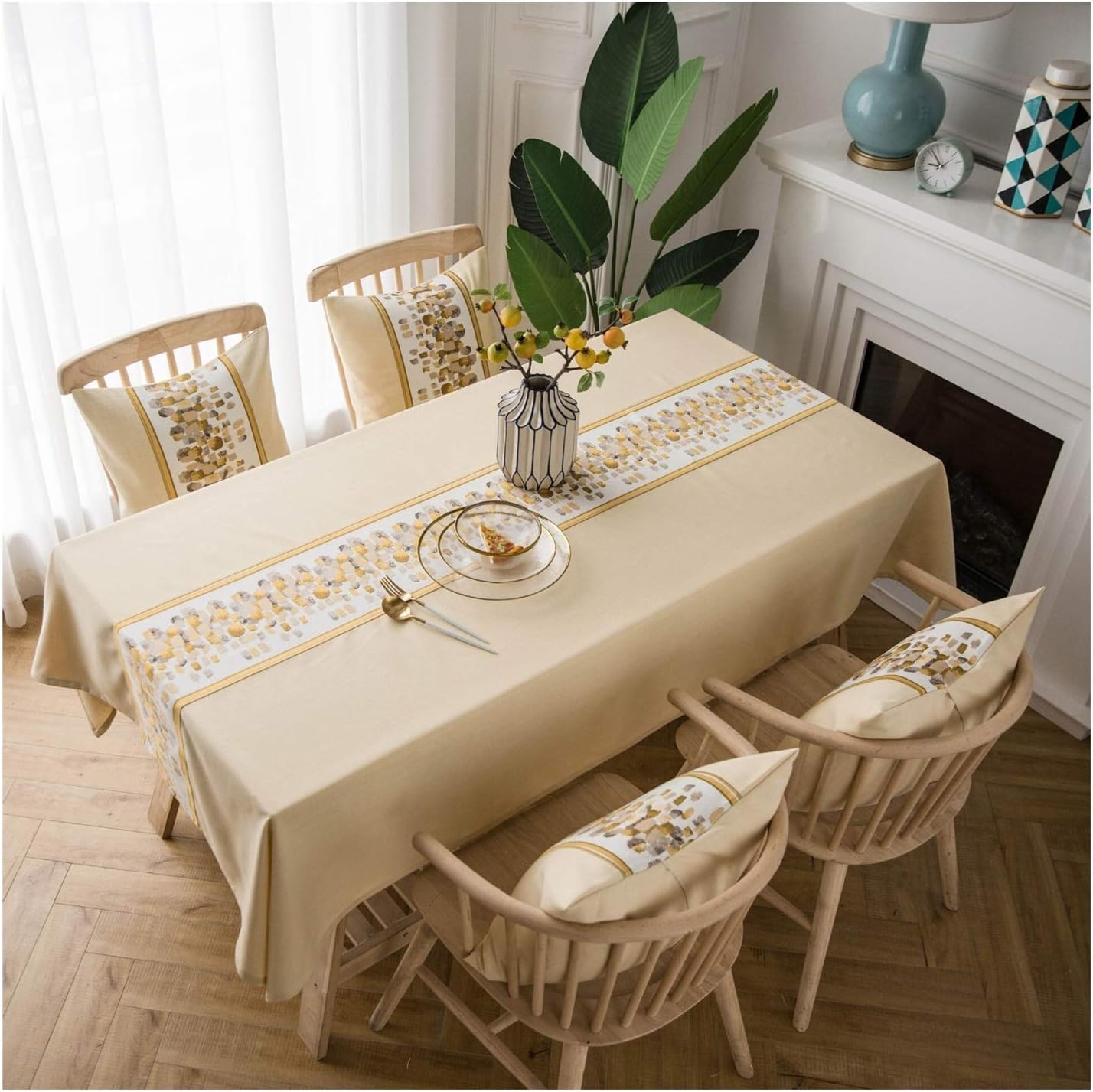 Durable Rectangle Table Tablecloth Waterproof Tablecloth
