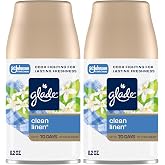 Glade Automatic Spray Refill, Air Freshener for Home and Bathroom, Clean Linen, 6.2 Oz, 2 Count