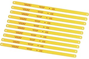 ACXMKEX 12" Bi-Metal Hacksaw Blades, 32TPI, 10pack - Replacement High Speed Steel Safe Flex Hacksaw Frame Blade,HB32T-10