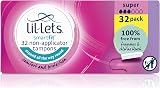 Lil-Lets Non-Applicator Super Tampons 32 Count SmartFit Plant Based 9-12g view 2