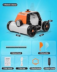 FIILPOW Cordless Robotic Pool Cleaner, Automatic
