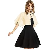 Women's Soft Chiffon Shawl Wraps Shrug for Evening Dress Wedding Cape Bolero Flapper Cover Up