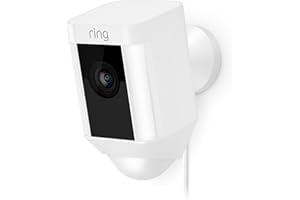 Ring Spotlight Cam Wired - Plugged-in HD security camera with built-in spotlights, two-way talk and a siren alarm, Works with