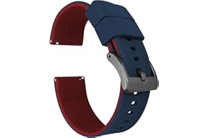 BARTON WATCH BANDS BARTON Elite Silicone Watch Bands - Gold Buckle Quick Release - Choose Color - 18mm, 19mm, 20mm, 21mm, 22mm, 23mm & 24mm Watch Straps