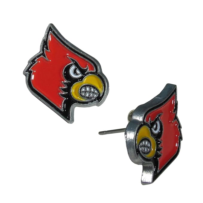 NCAA Louisville Cardinals Stud Earrings Sports Fan Earrings Sports & Outdoors