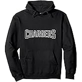 Outlined CHARGERS Design Pullover Hoodie