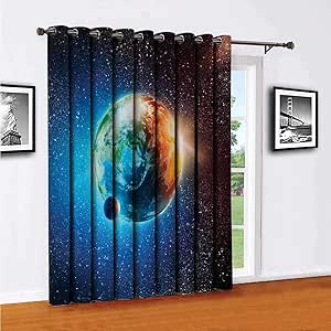 Panel de cortina de pared para habitación de espacio exterior, planeta