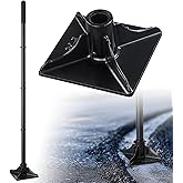 Steel Tamper Tool, 58" Heavy Duty Garden Landscaping Tools with Long Handle, 8x8 Square Dirt Hand Tamper Gardening Tool Set with Rubber Grip for Leveling Ground, Soil, Sand, Driveway