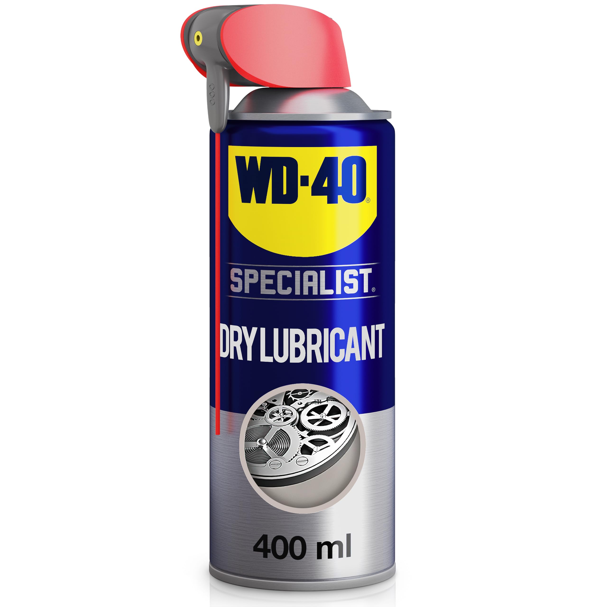 WD-40 Specialist Dry Lubricant 400ml, Enhanced Lubricant Spray for Locks, Latches, and Pliers, Water Resistant & Weather Protection for Doors and Windows, Dust Resistant Dry Lube