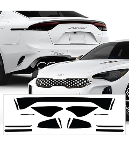 thumbnail image 2 of SlickMod PreCut Vinyl Smoke Tint For 2022-2023 Kia Stinger Headlights - 20% Dark Smoke 2 of 11