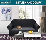 Granbest Premium Water-Repellent 2 Seater Sofa Cover Black view 2